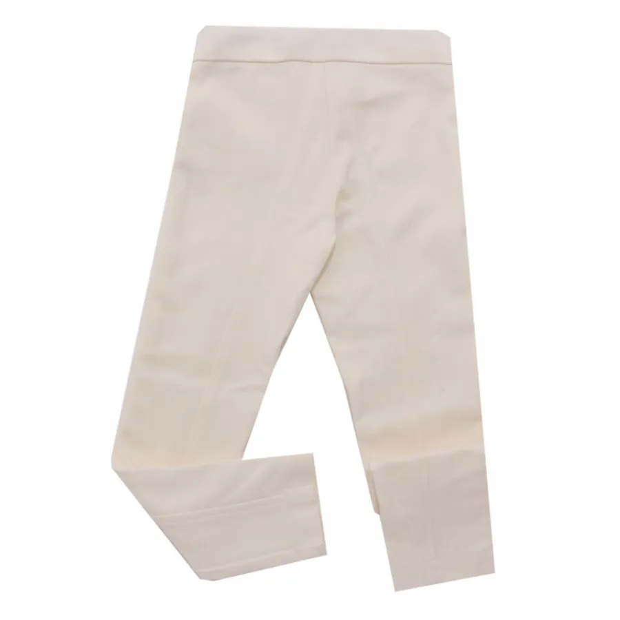 1862AF pantalone bimba girl MONNALISA off white jersey trousers kids
