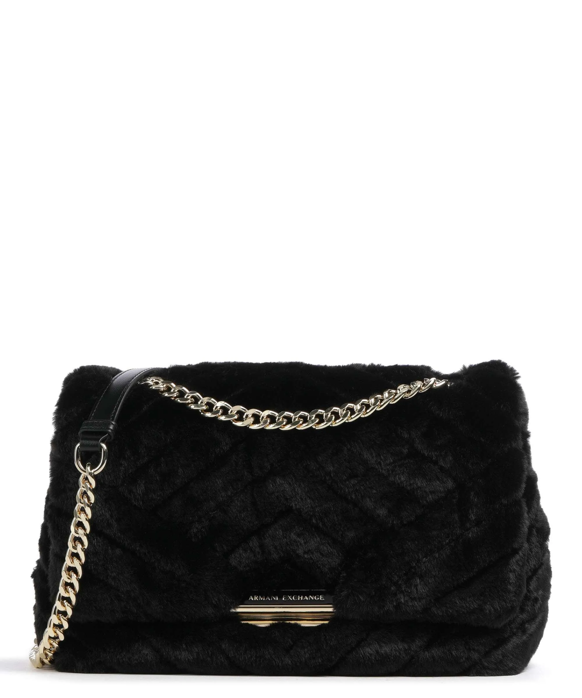 Armani Exchange Victoria Borsa a spalla poliestere, pelle sintetica nero  