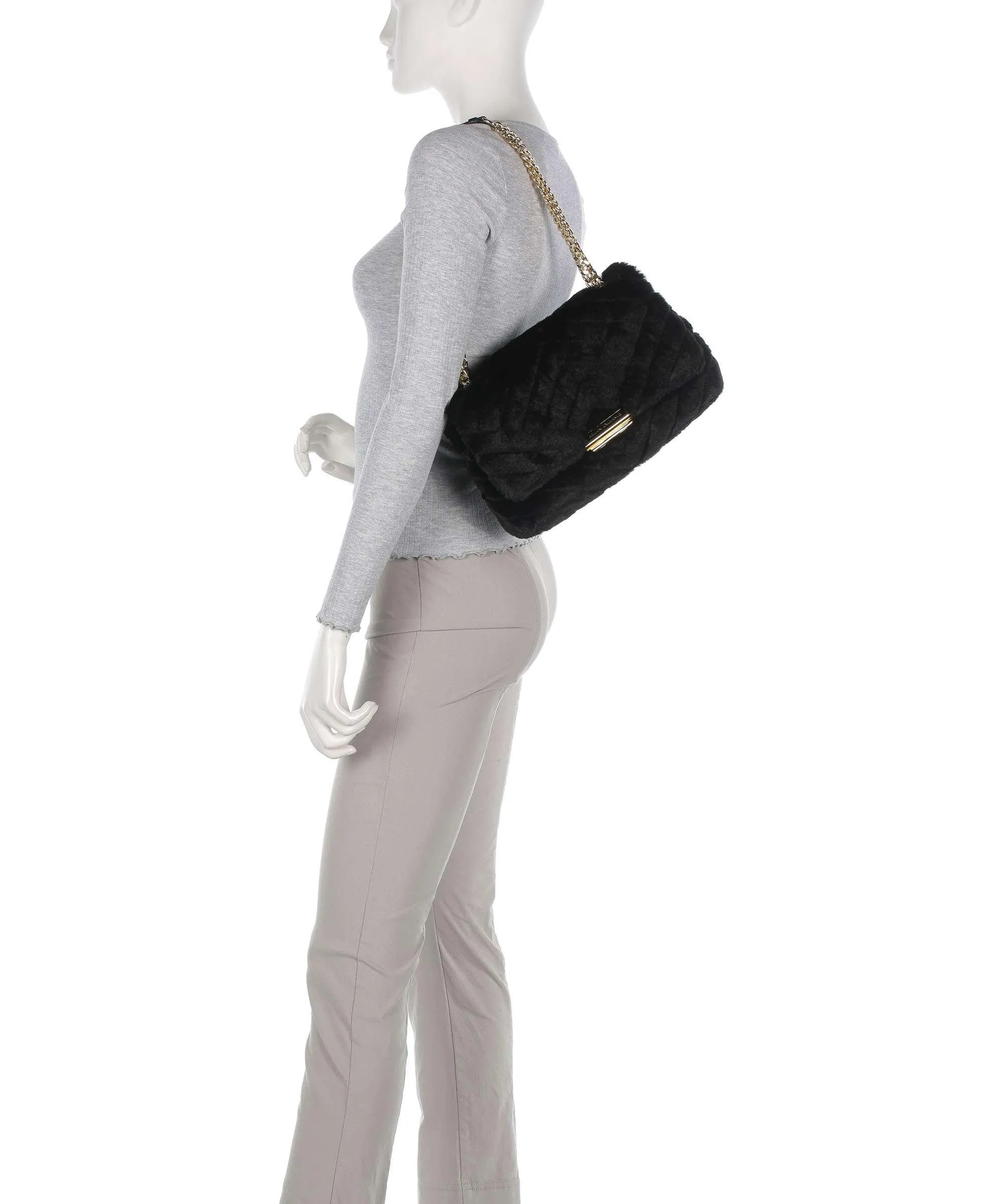  Armani Exchange Victoria Borsa a spalla poliestere, pelle sintetica nero  