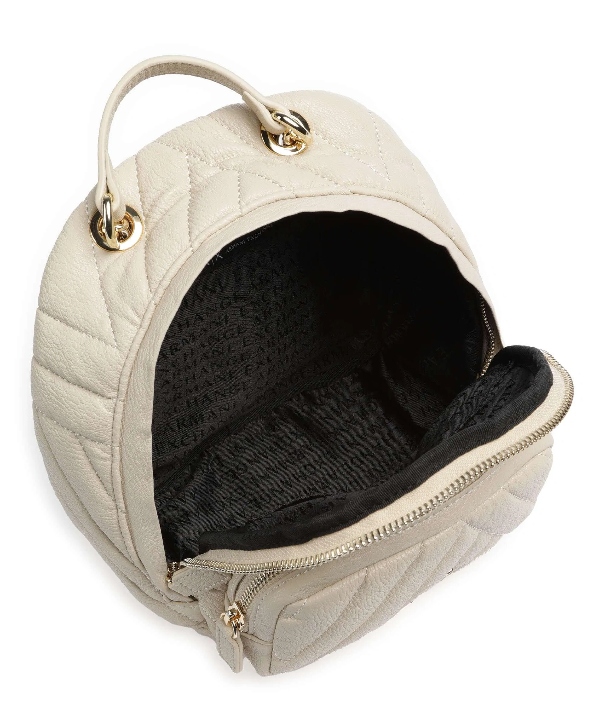  Armani Exchange Zaino pelle sintetica beige  