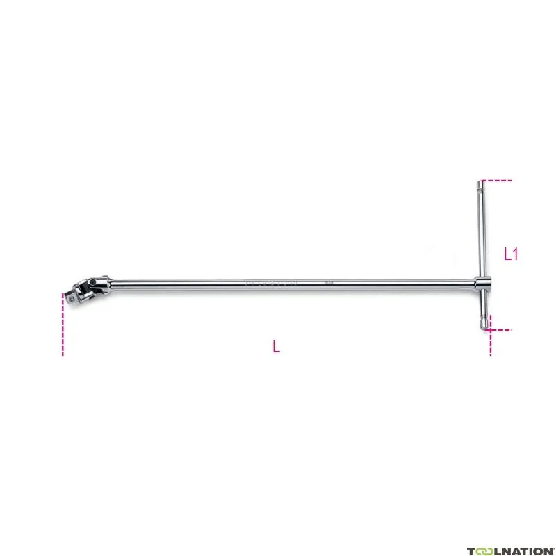 Beta 009100850 Chiave a T da 3/8" con snodo cardanico 420 mm