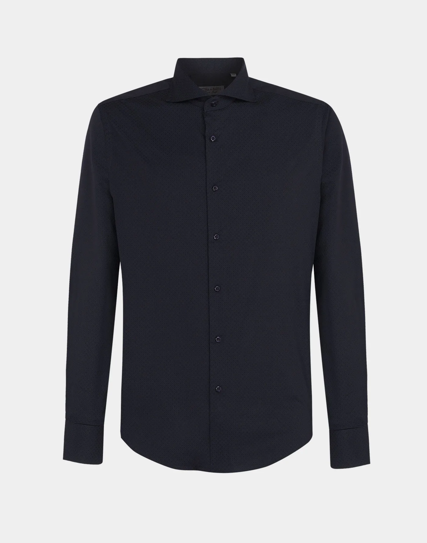 Black Printed Super Slim fit Cotton Stretch Shirt