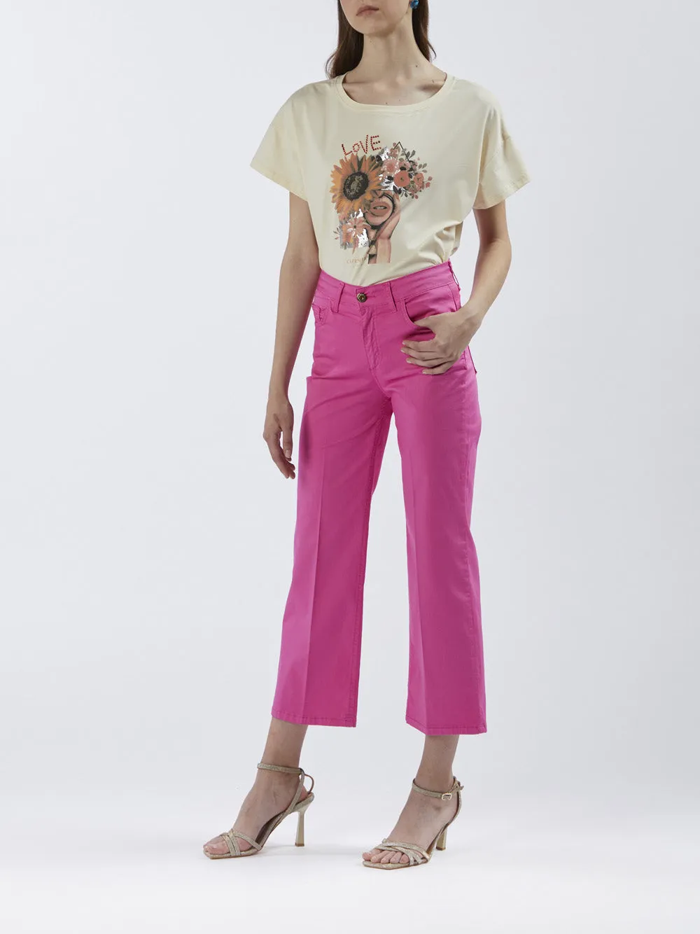 CAFE'NOIR Pantalone Donna - Fuxia modello C7JP0166