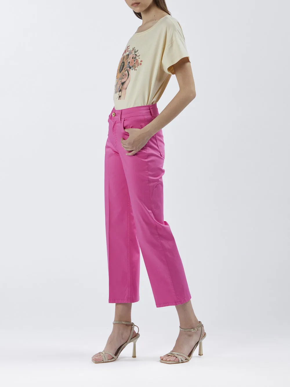 CAFE'NOIR Pantalone Donna - Fuxia modello C7JP0166