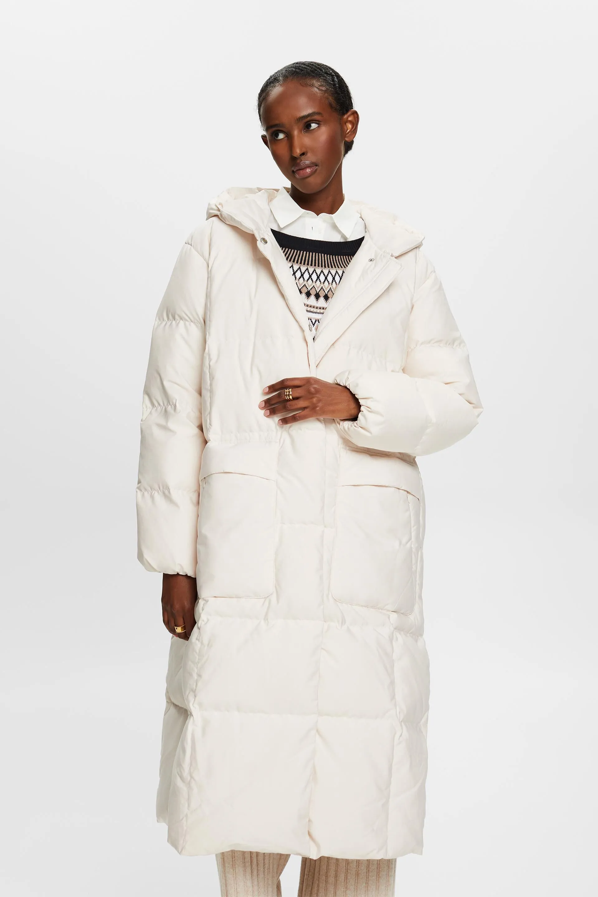 Cappotto a piumino con cappuccio