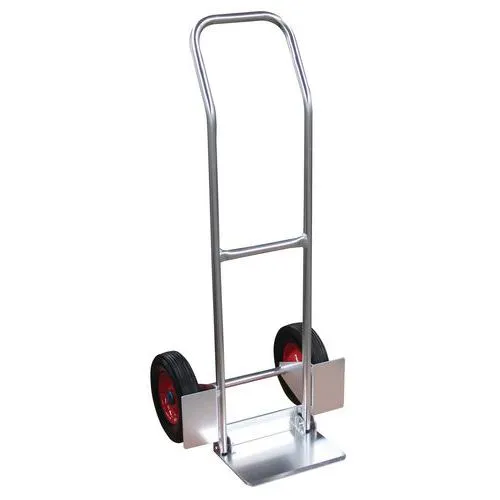 Carrello allum.- Ruote in gomma - Portata 200 kg