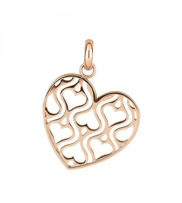 Charm donna gioielli Brosway Très Jolie in acciaio 316L pvd rosa Cuore btjm304