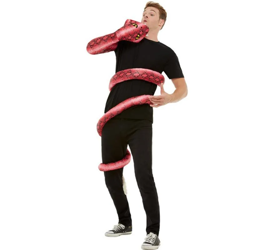 costume rosso Anaconda serpente per gli adulti
