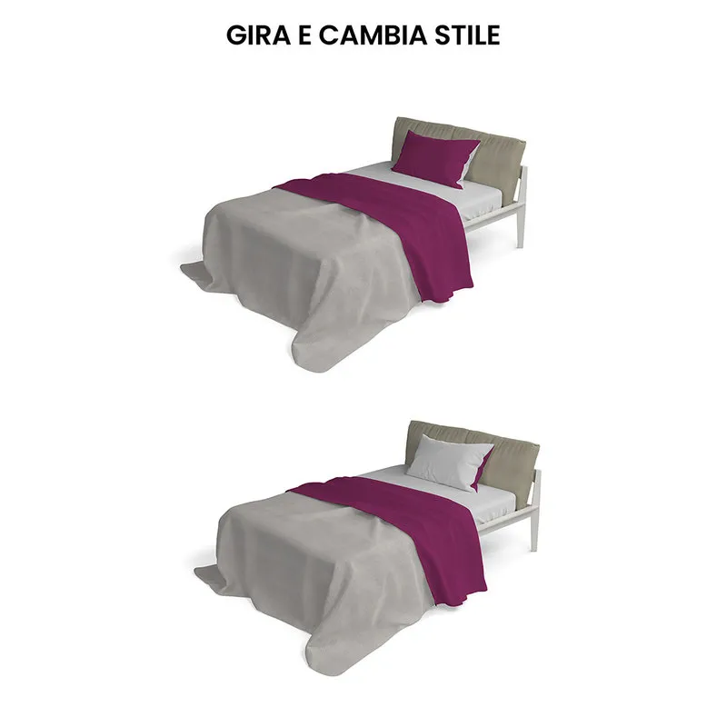 DATEX Completo letto linea Natural Color, fuxia/grigio chiaro