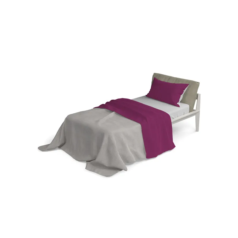 DATEX Completo letto linea Natural Color, fuxia/grigio chiaro
