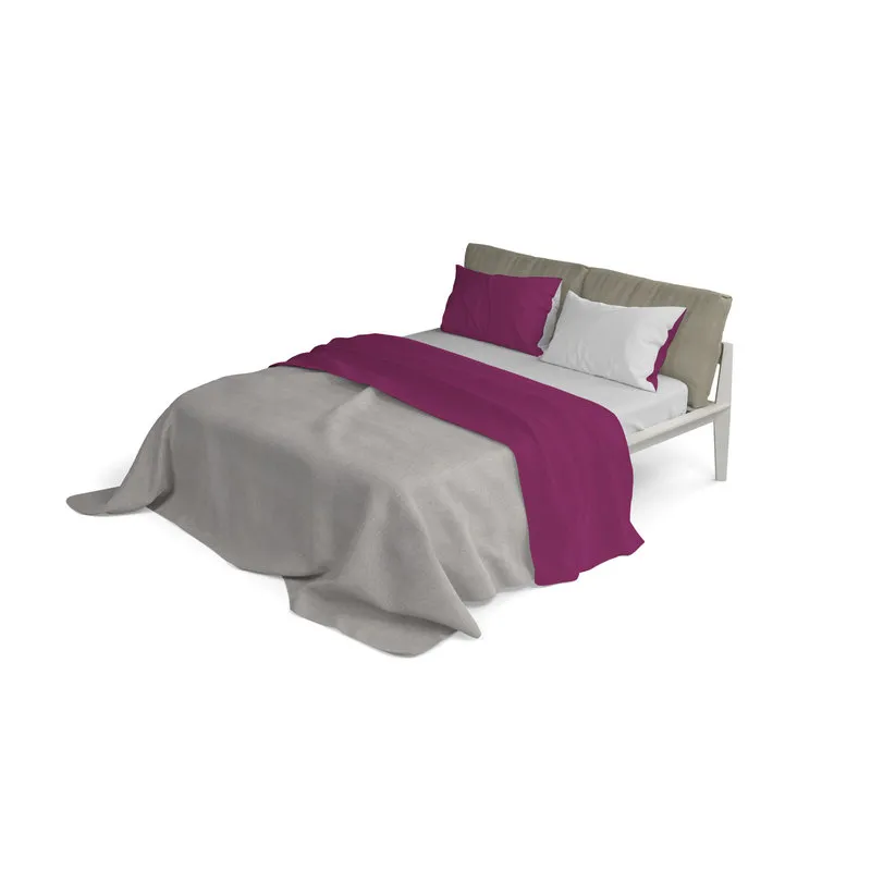 DATEX Completo letto linea Natural Color, fuxia/grigio chiaro