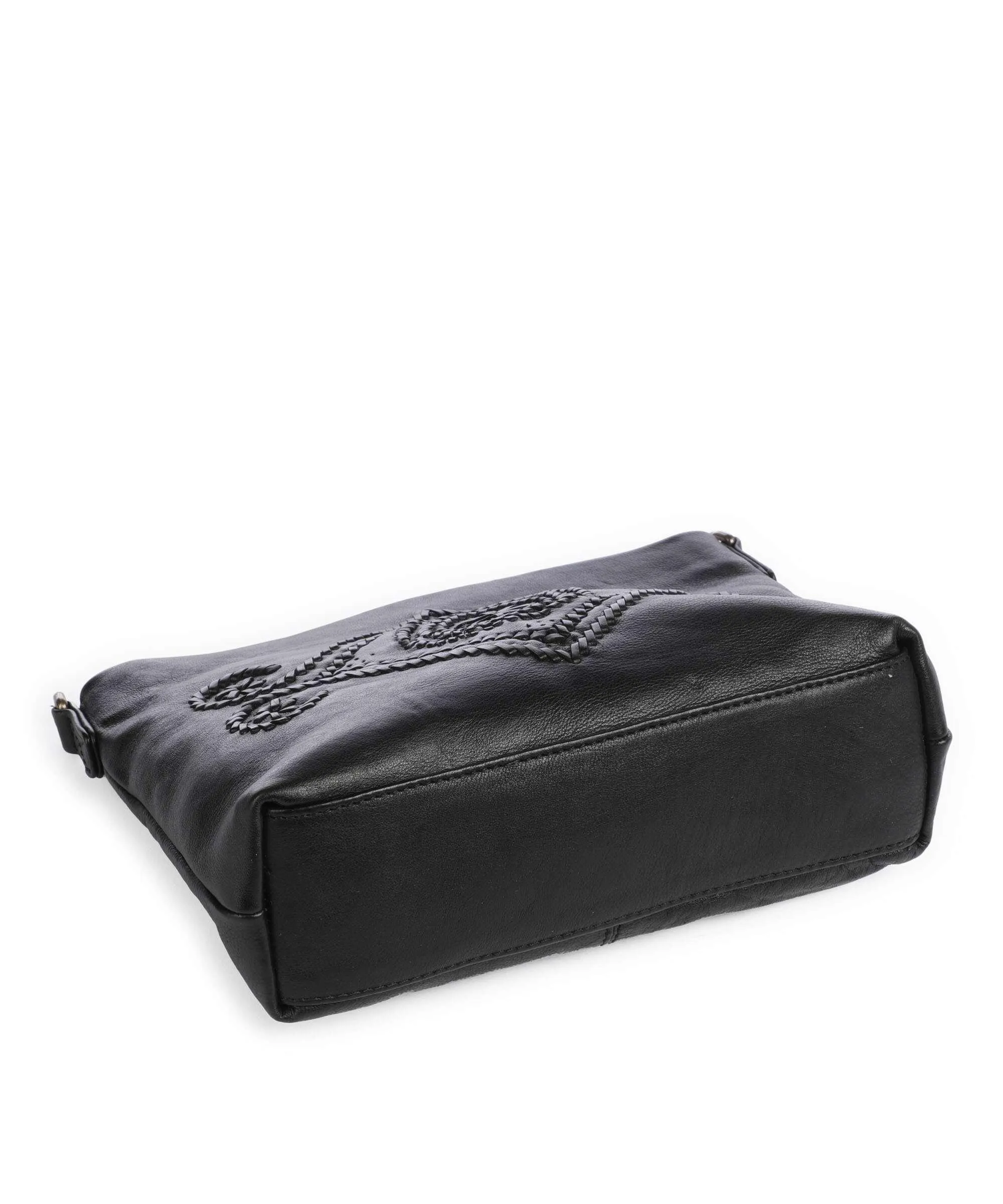  Depeche Bohemian Living Borsa a spalla pelle di vitello finemente grana nero  