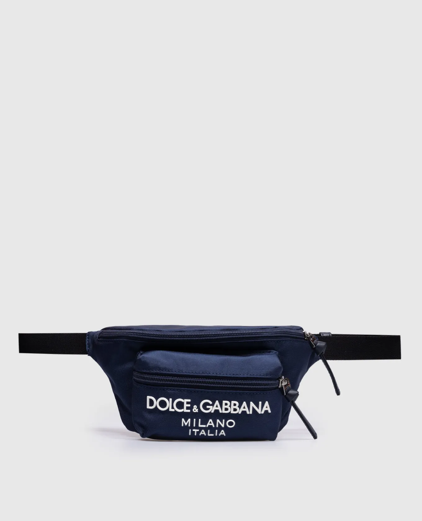 Dolce&Gabbana Marsupio da bambino blu con logo testurizzato EM0103AB124