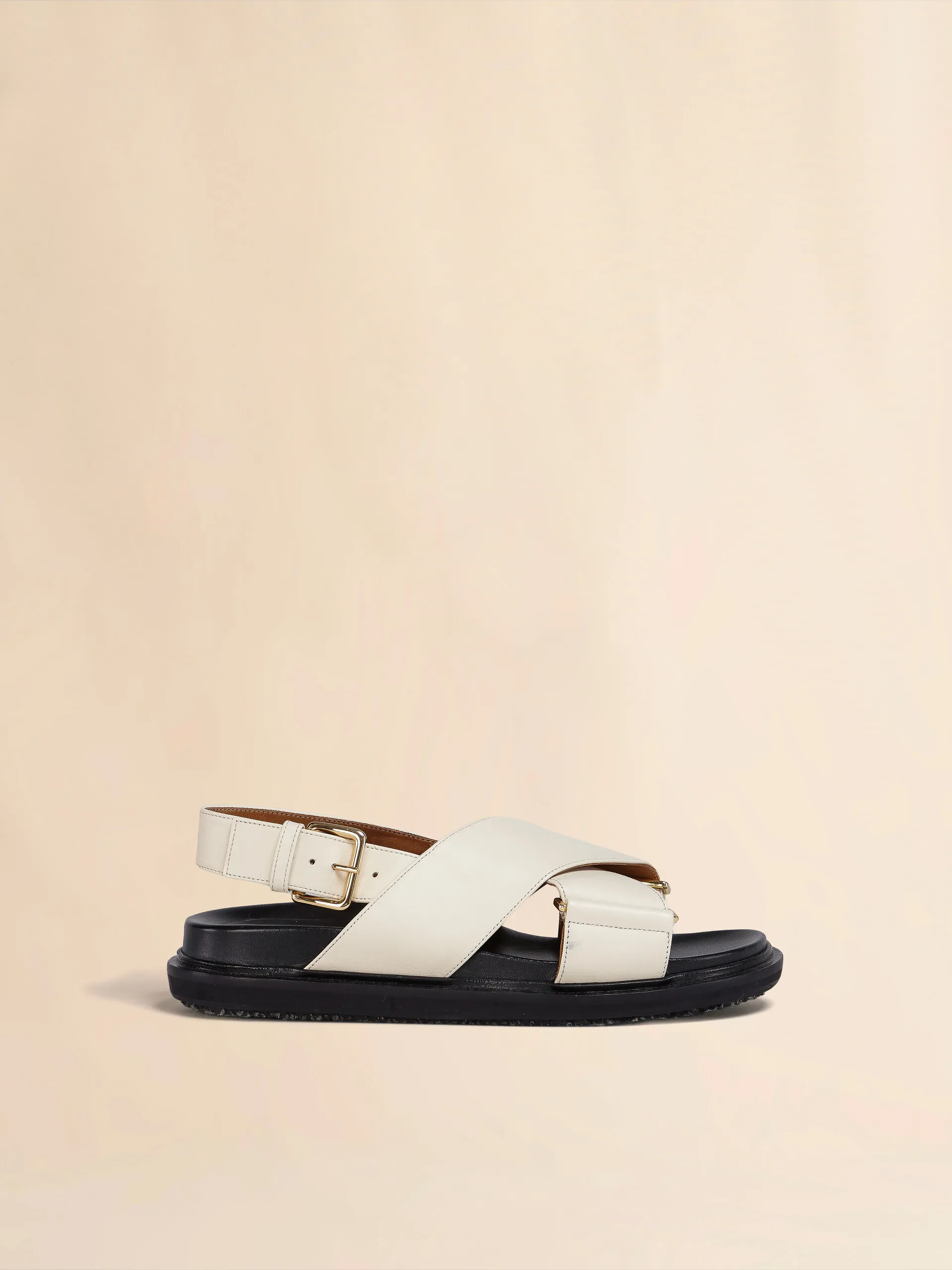 Fussbett in pelle bianca