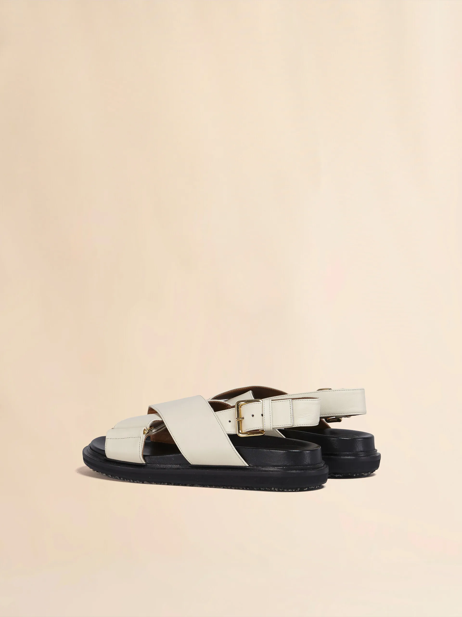 Fussbett in pelle bianca