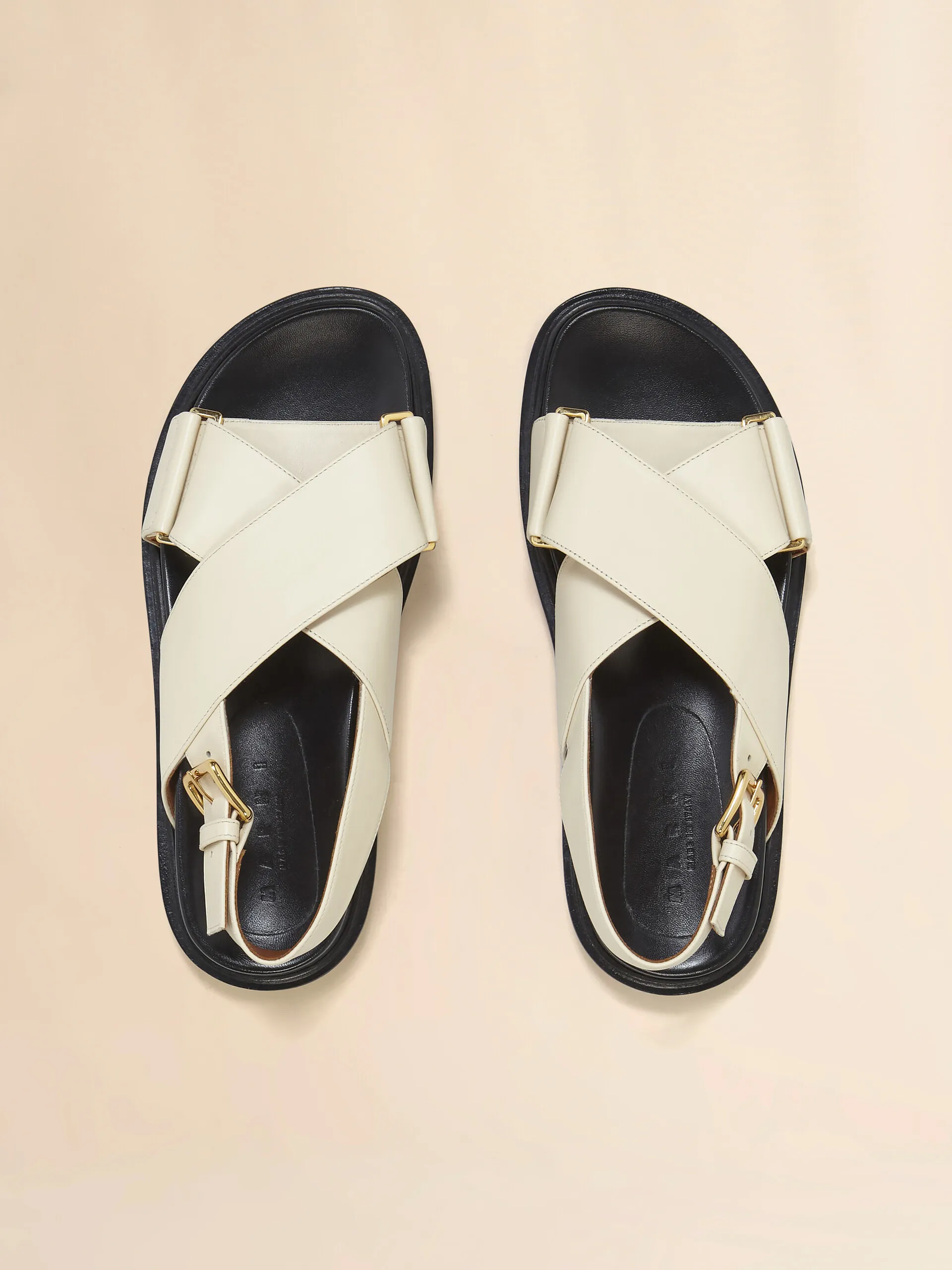 Fussbett in pelle bianca