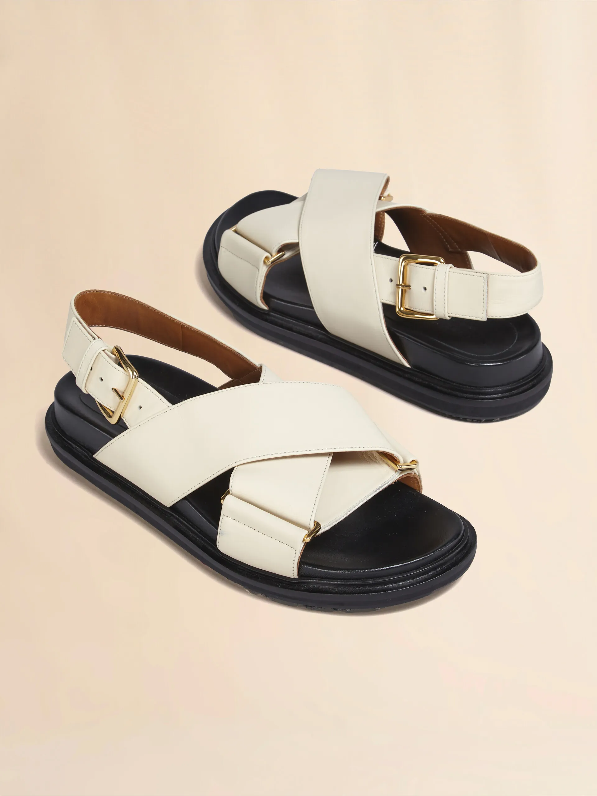 Fussbett in pelle bianca