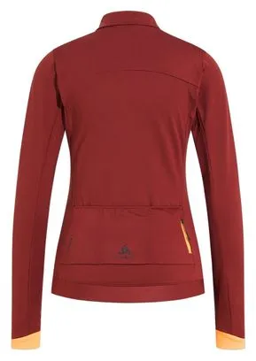 Giacca ciclismo donna Odlo Full Zip Zeroweight Ceramiwarm Red