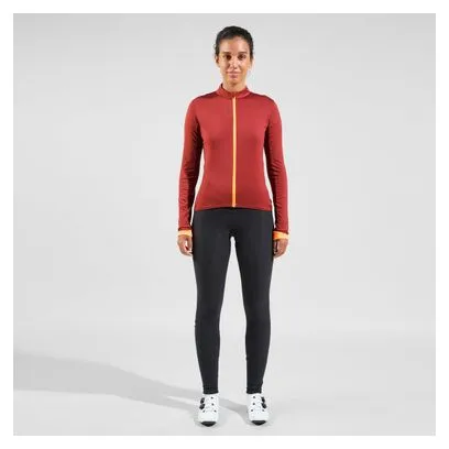 Giacca ciclismo donna Odlo Full Zip Zeroweight Ceramiwarm Red
