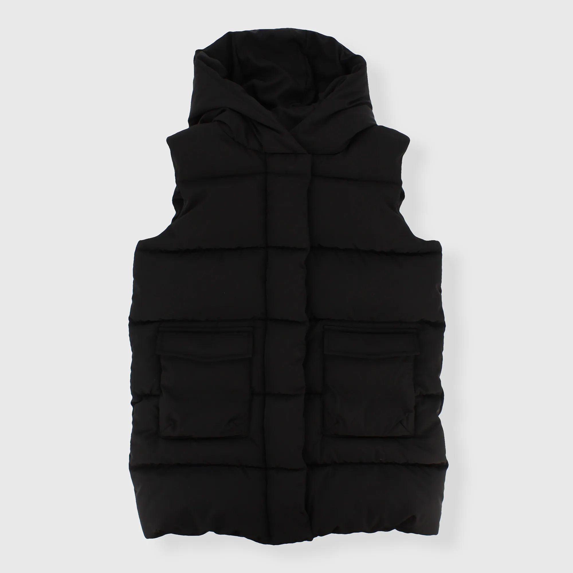 Gilet in nylon da bambina, NERO            