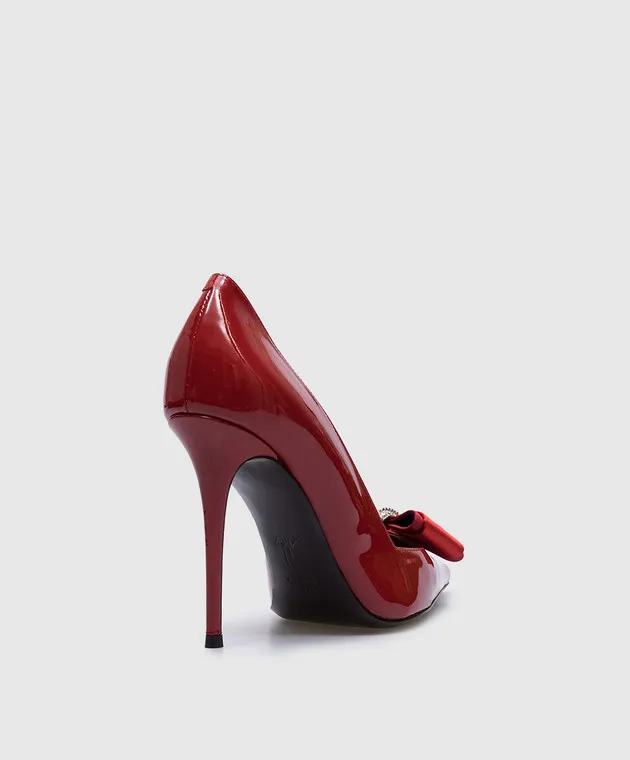 Giuseppe Zanotti Scarpe Raquel in vernice rossa con fiocco I460026