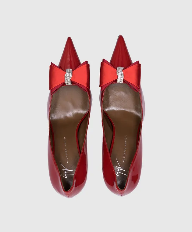 Giuseppe Zanotti Scarpe Raquel in vernice rossa con fiocco I460026