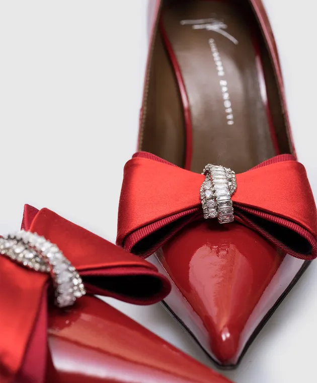 Giuseppe Zanotti Scarpe Raquel in vernice rossa con fiocco I460026