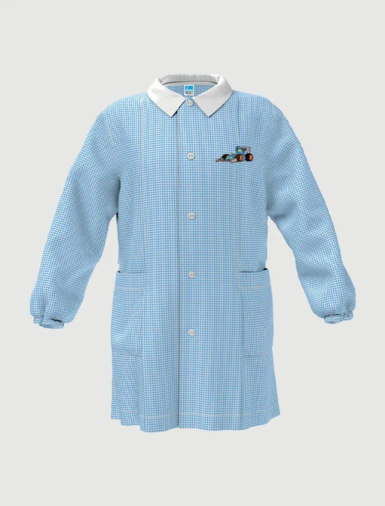 Grembiule Asilo Siggi - Azzurro Bianco