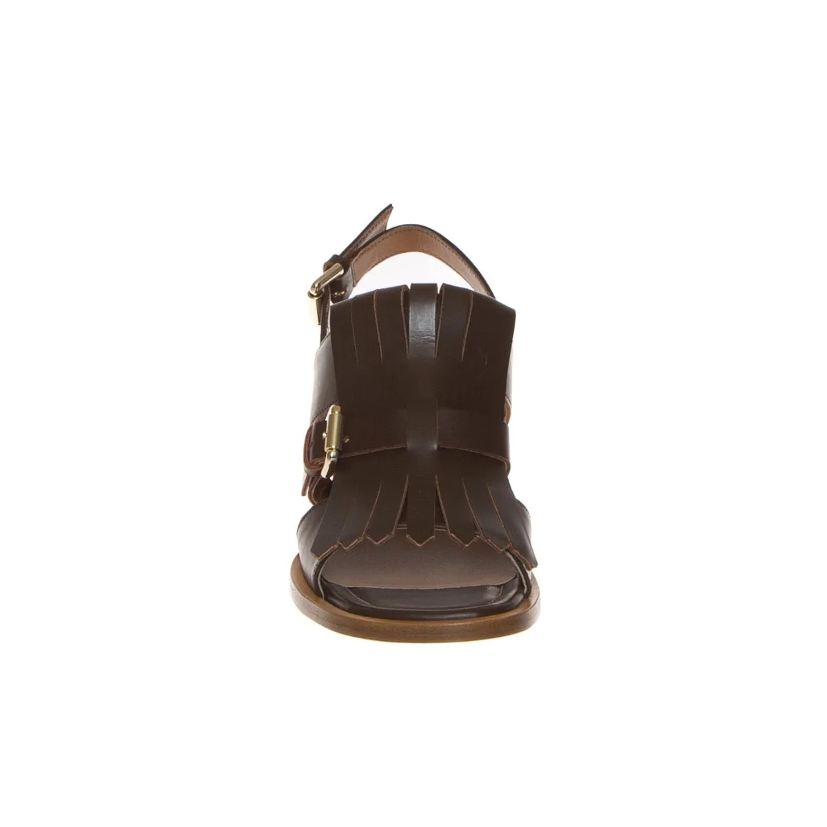 GUGLIELMO ROTTA GYPSY SANDALO FRANGIA MARRONE  