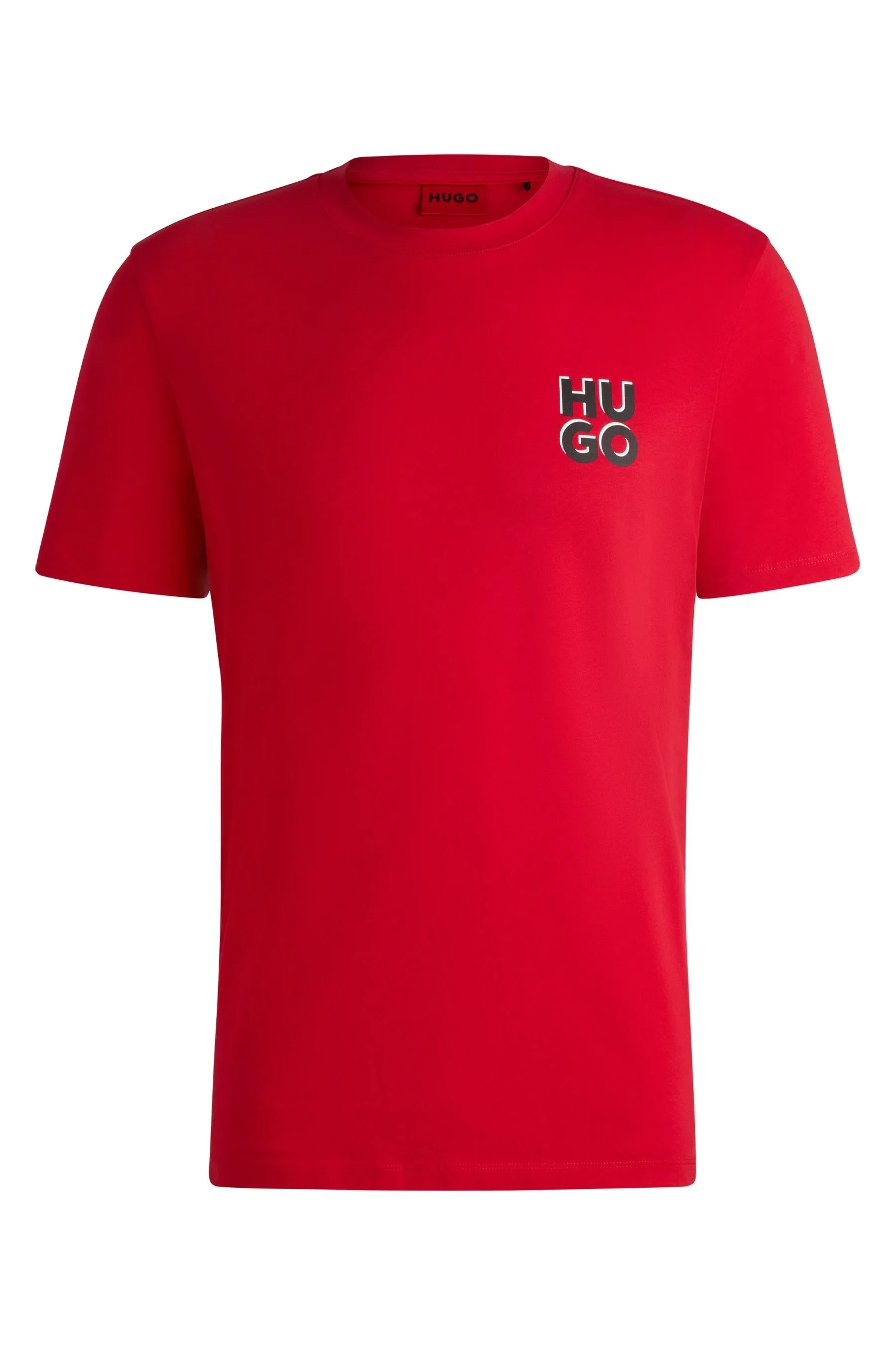 HUGO HUGO Stacked Logo Cotton Jersey T-Shirt    