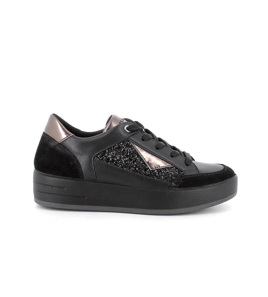 Igi&Co Alina 6668500 Nappa Soft Glitter Nero