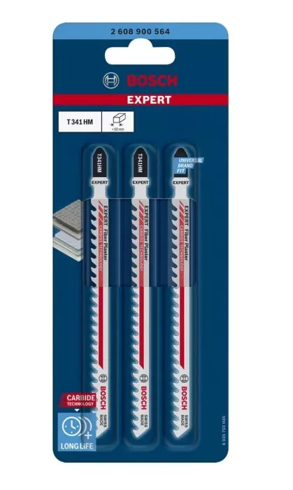 Lame Bosch Expert Fiber Plaster T341HM seghetto alternativo (3 pezzi)