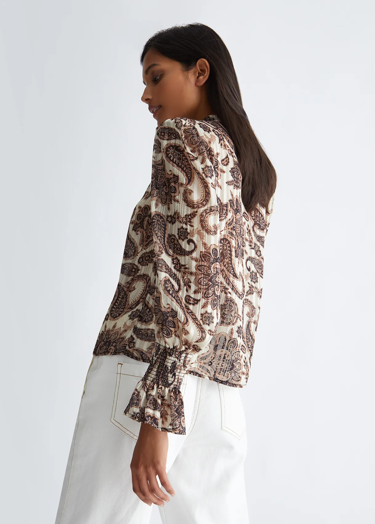 Liujo Blusa paisley in crêpe fil coupè MF3376T3686Q9841