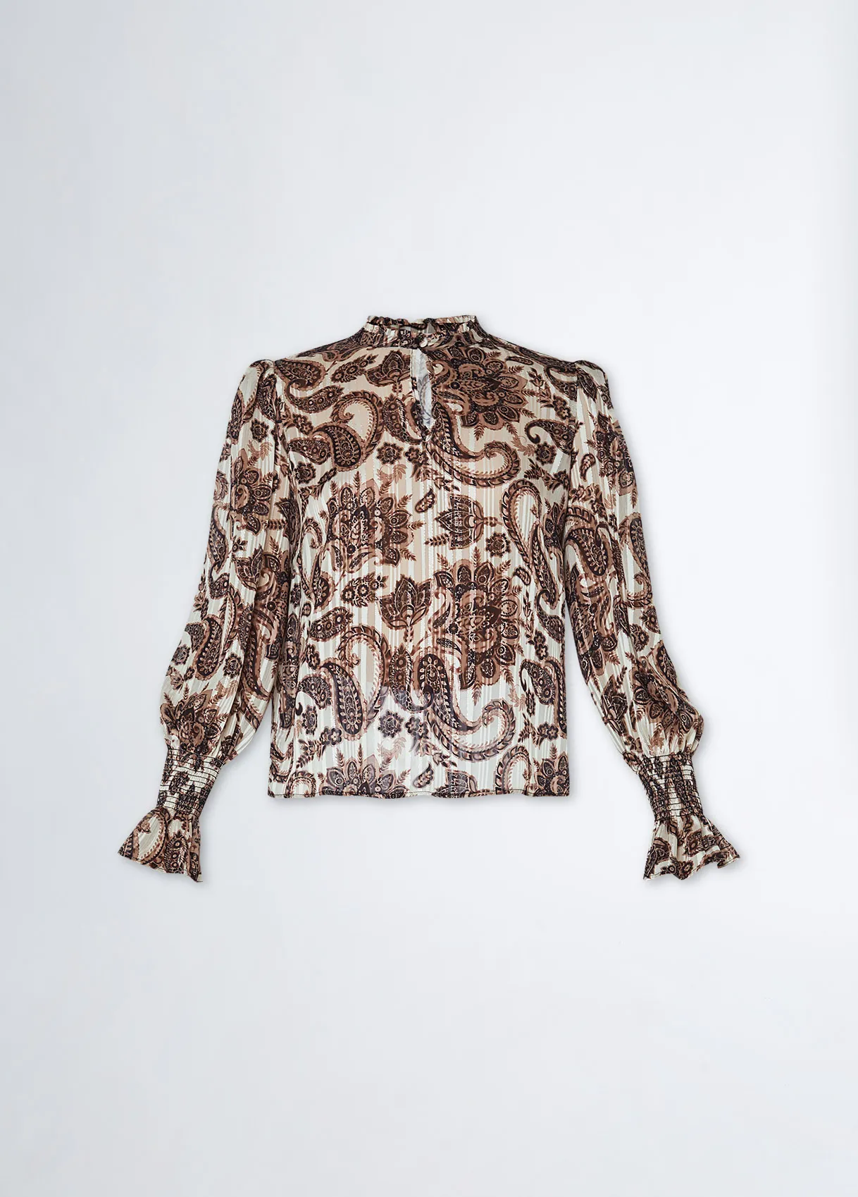 Liujo Blusa paisley in crêpe fil coupè MF3376T3686Q9841