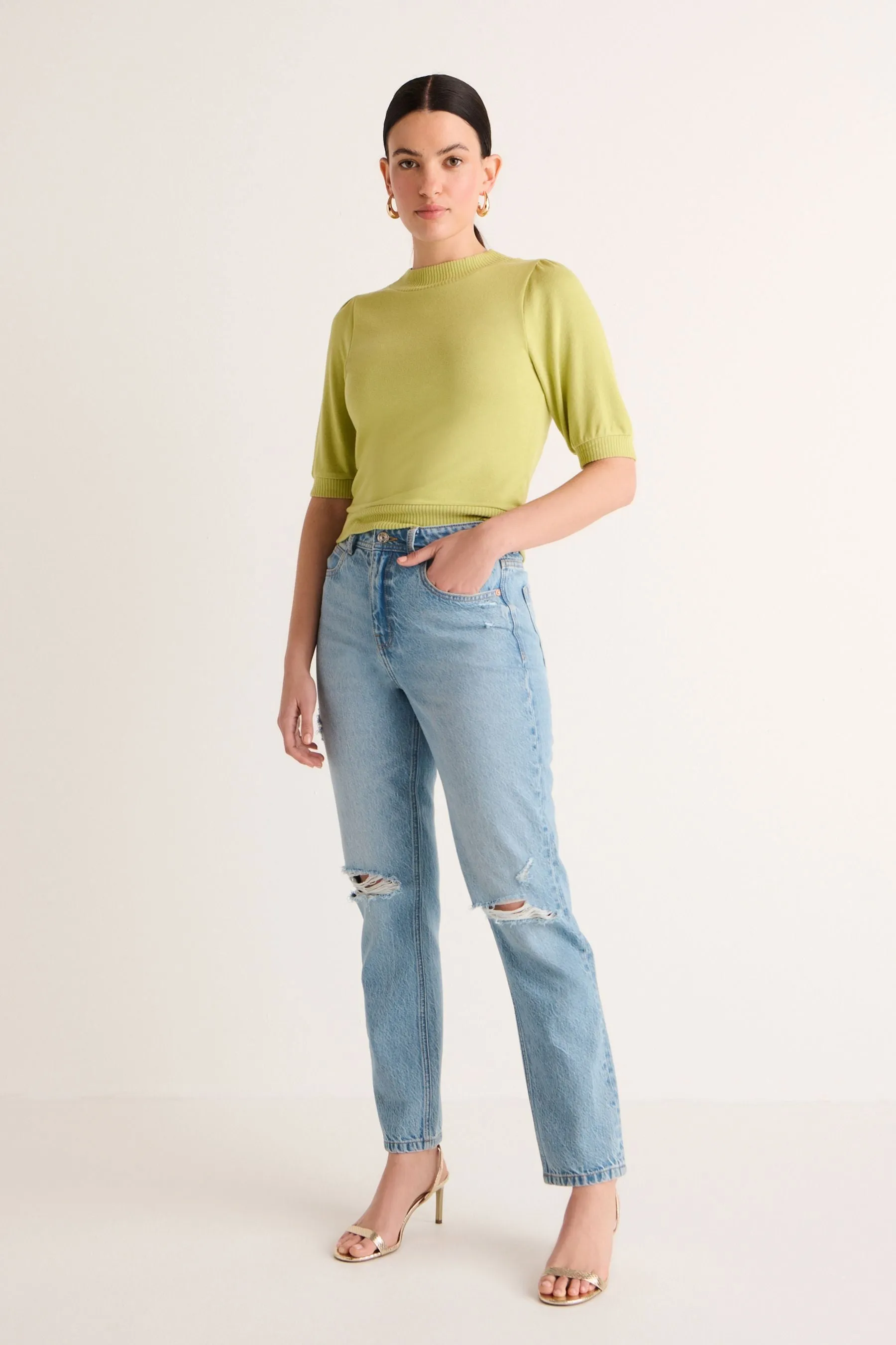 Maglia comoda Manica corta Girocollo    