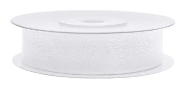 Nastro regalo satinato bianco 25m