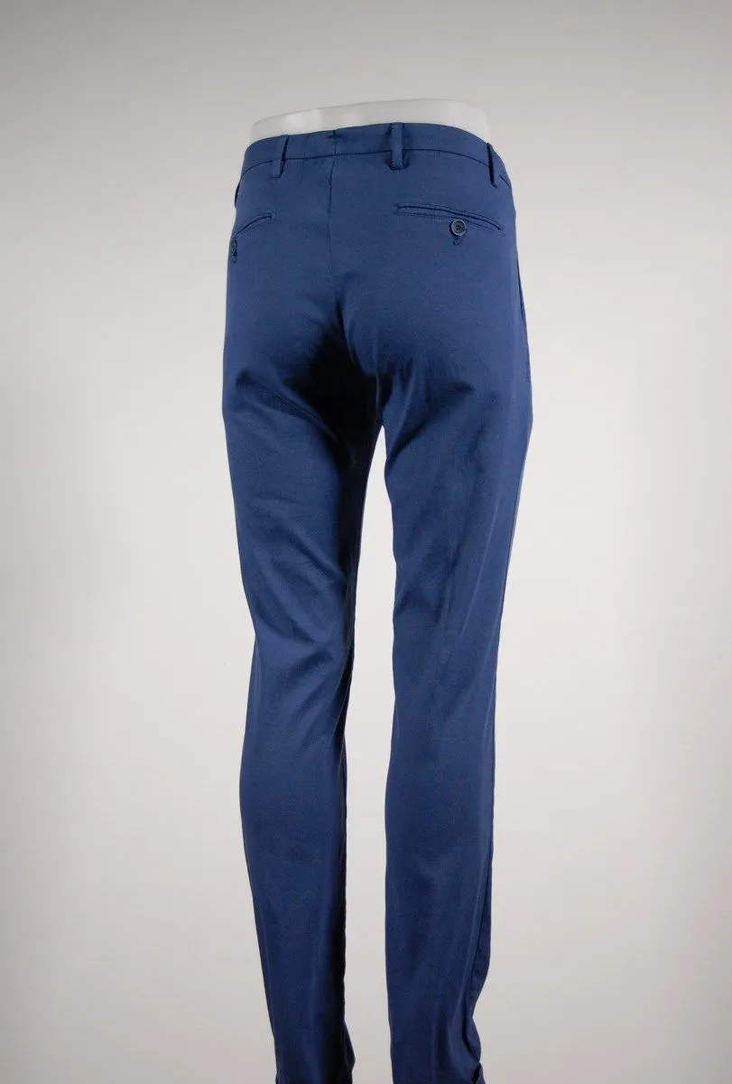 Pantalone in cotone stretch micro fantasia bsettecento in tre colori