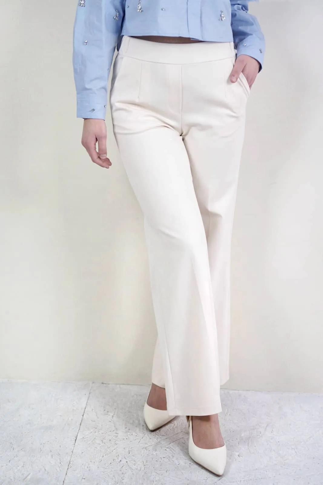 Pantaloni burro wide leg | Cherry Blue