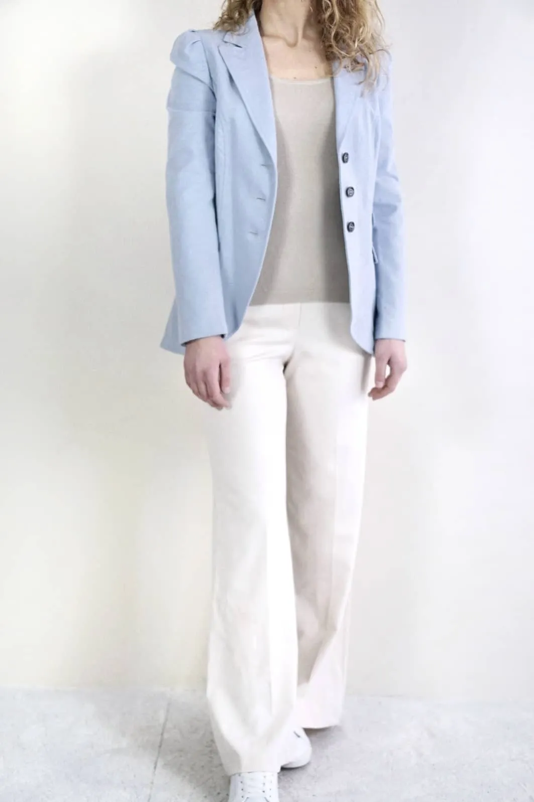 Pantaloni burro wide leg | Cherry Blue