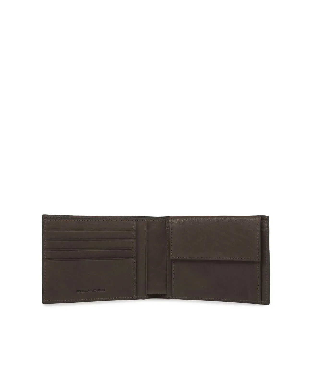 Piquadro - Portafoglio uomo con portamonete in pelle Black Square | Studioarch.com