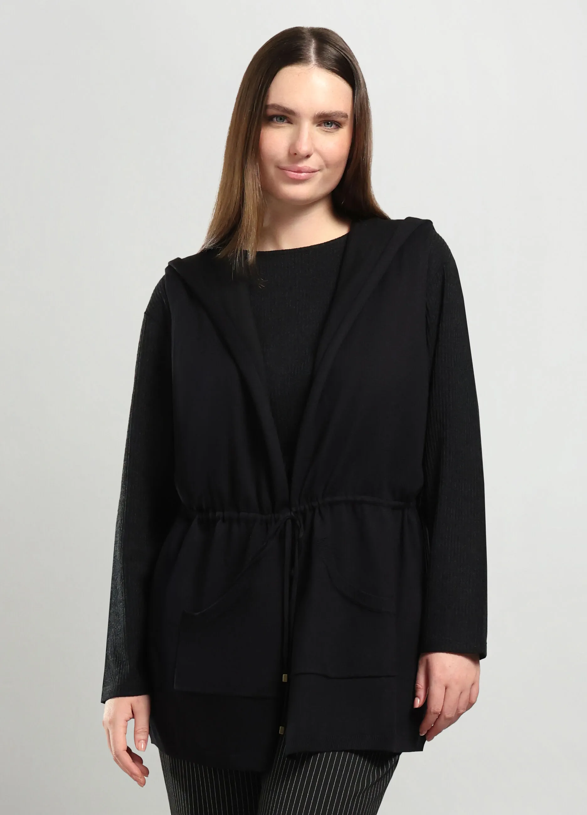 ROSA THEA  Cardigan smanicato in misto viscosa donna curvy