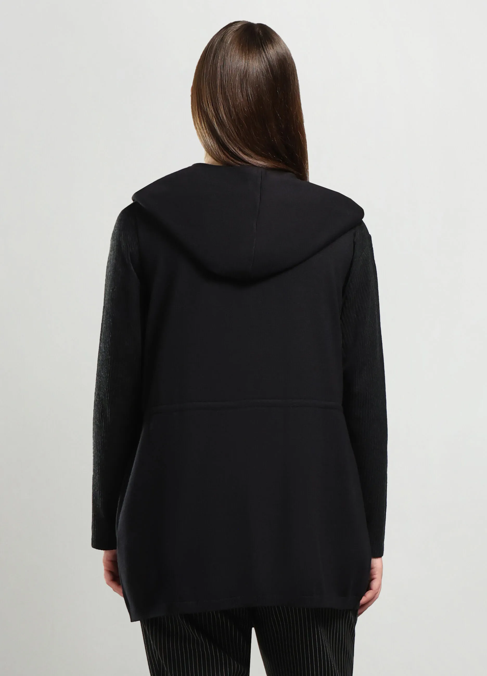 ROSA THEA  Cardigan smanicato in misto viscosa donna curvy