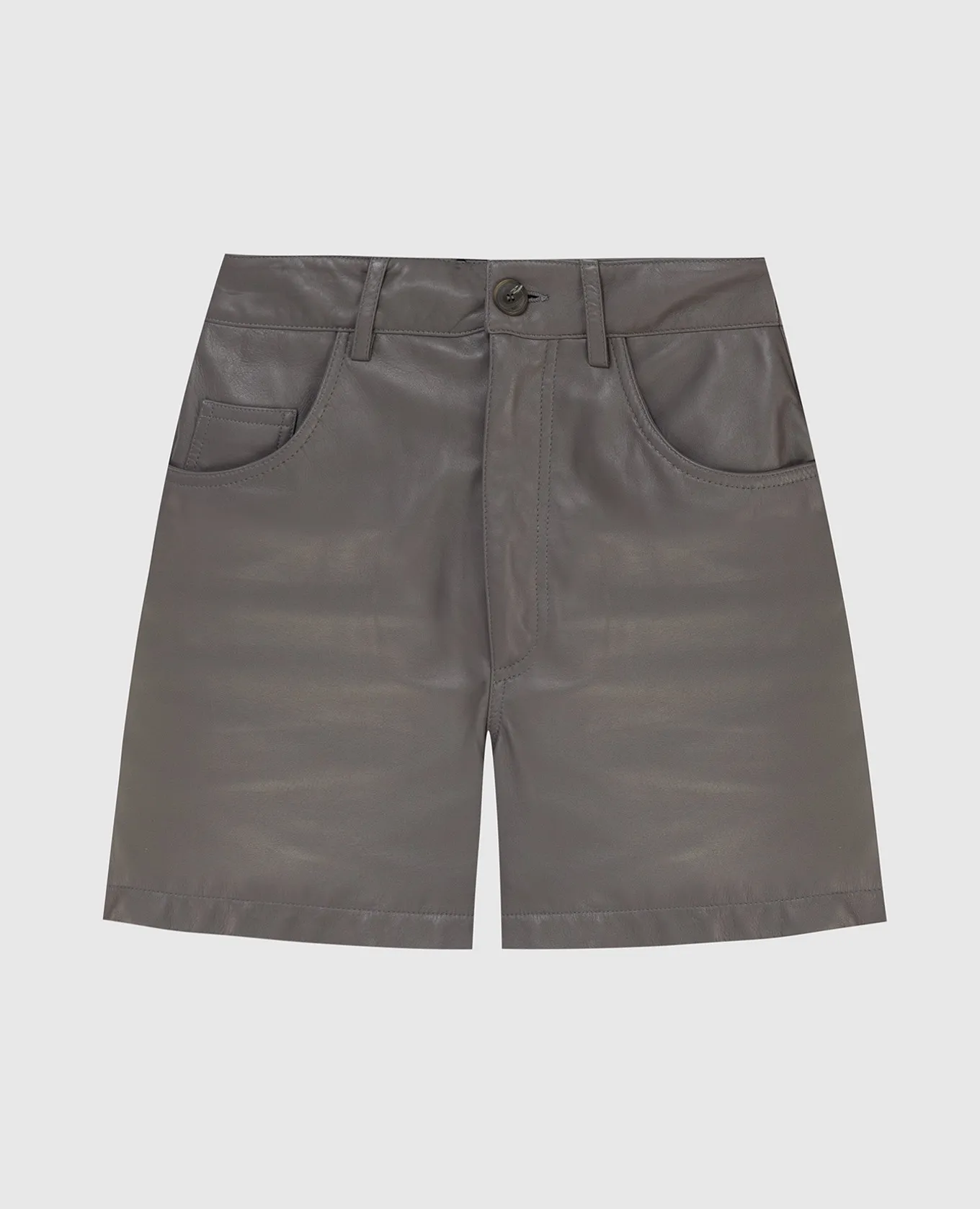 Simonetta Ravizza Shorts in pelle grigia Zinnia ZINNIA