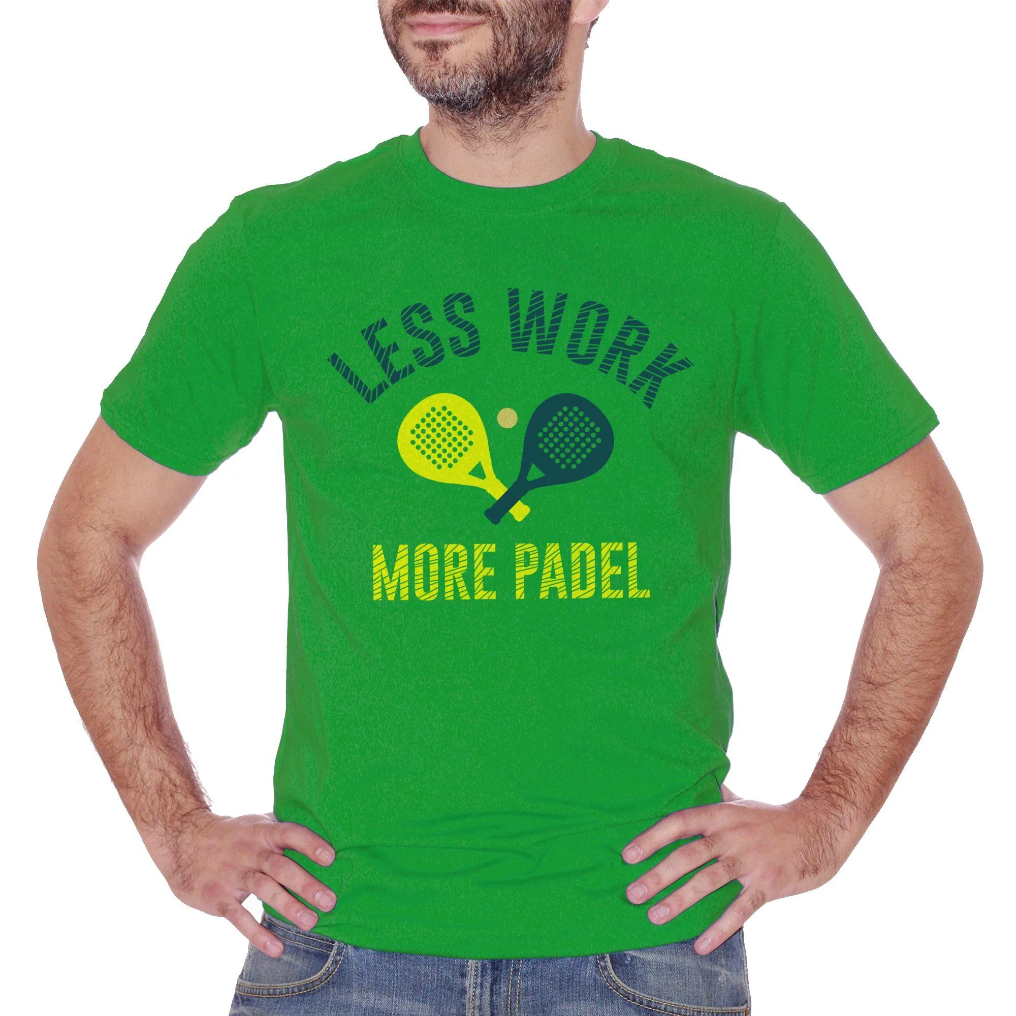 T-Shirt Less Work More Padel Sport  - SPORT