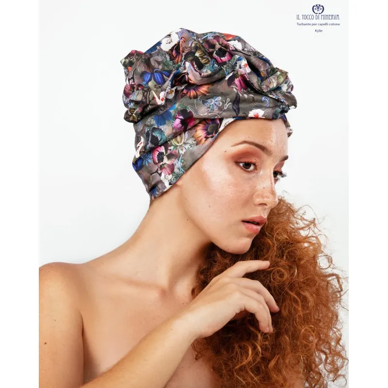 Turbante per capelli Cotone fiorato Kylie Realizzato a Mano