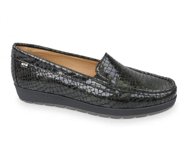 VALLEVERDE SCARPE MOCASSINI DONNA INVERNO 11212  CON ZEPPA BASSA ONICE
