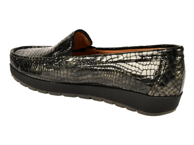 VALLEVERDE SCARPE MOCASSINI DONNA INVERNO 11212  CON ZEPPA BASSA ONICE