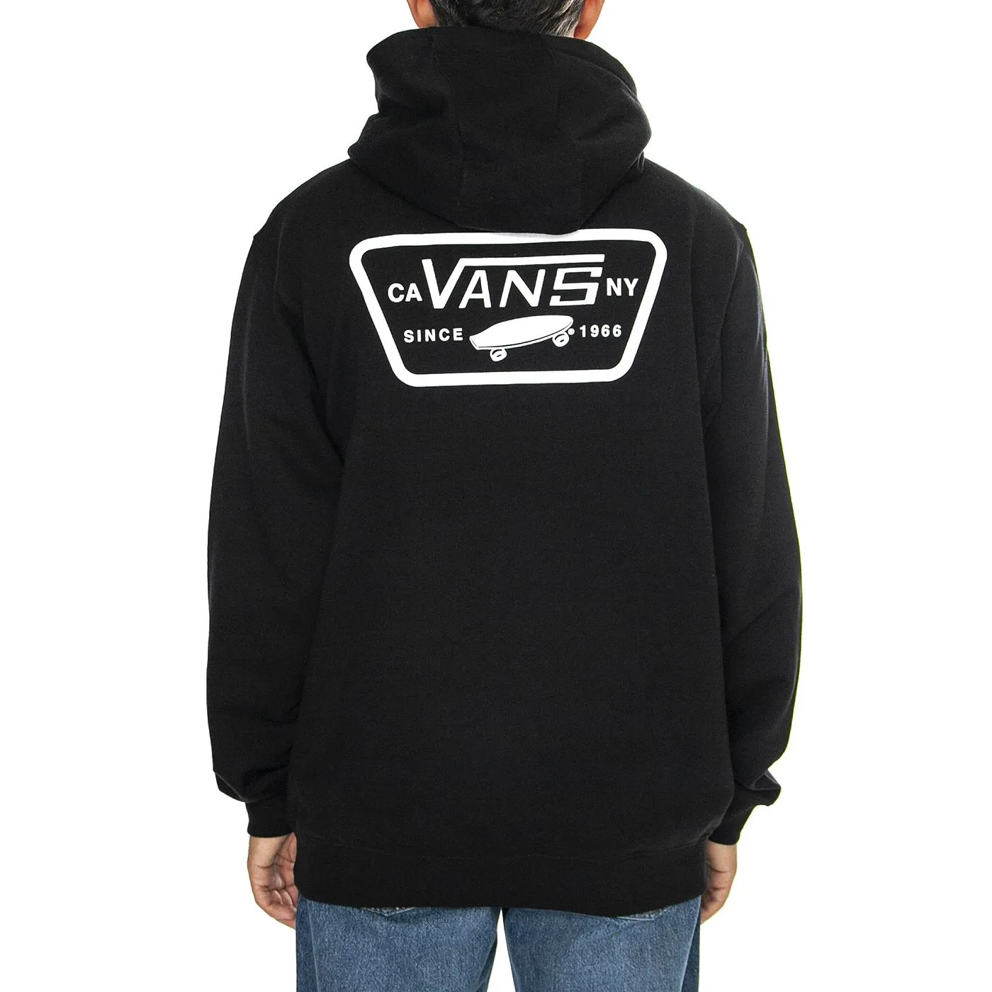 Vans Full Patch Pullover Black - Felpa con Cappuccio Uomo Nera    